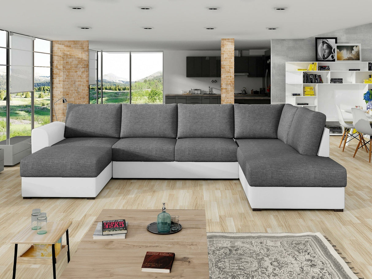 Sarokkanapé Wilma (Szafran), Szín: Soft 017 + Lux 06, Változatok: Jobbos