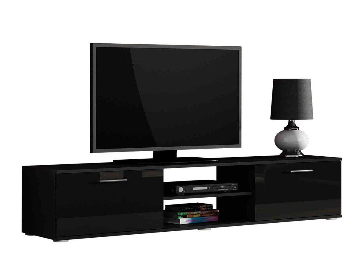 TV-állvány Soho RTv 180 (RTv 180 Boho B3), Szín: Fekete + Fényes fekete