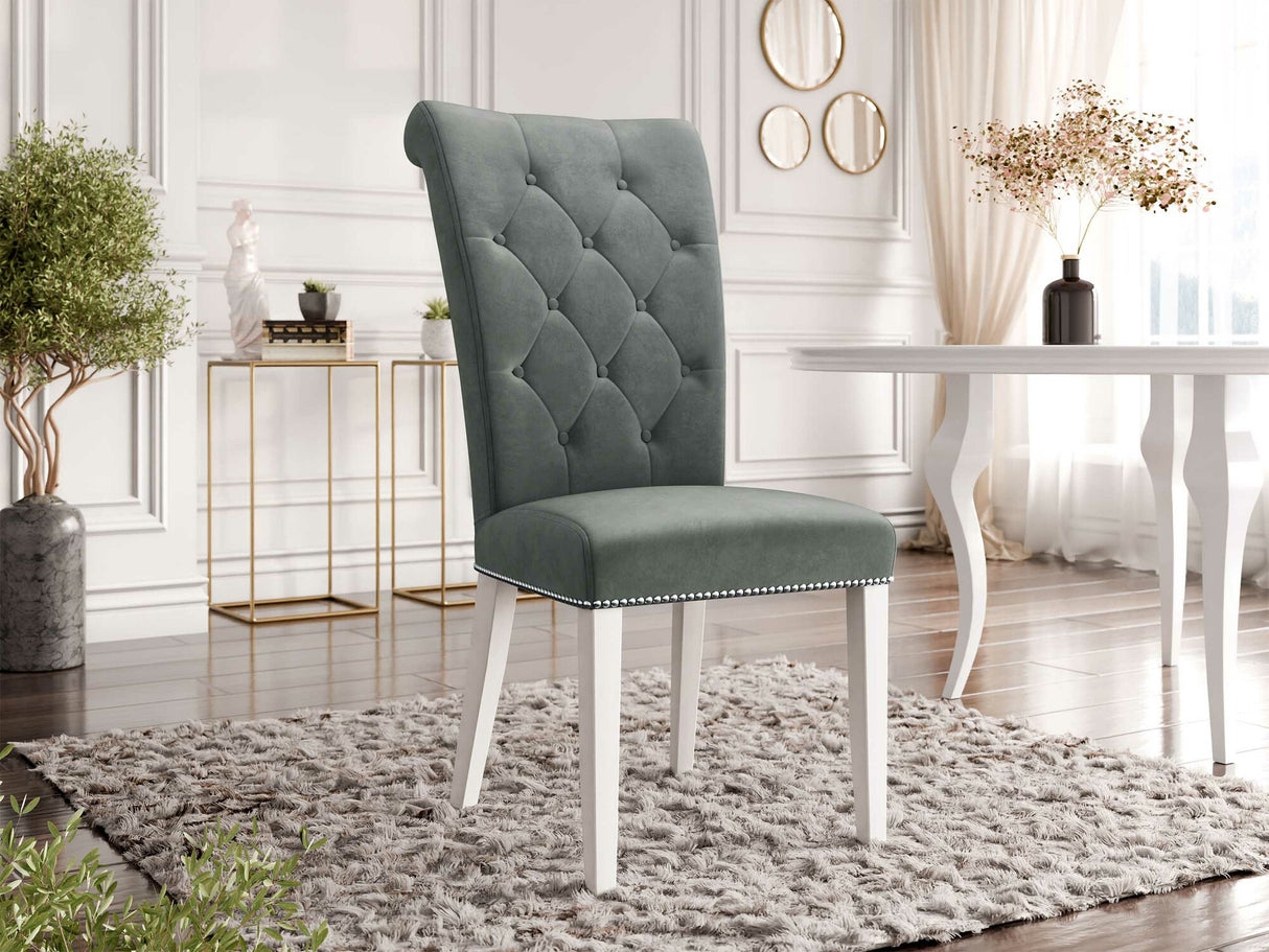 Szék Krzesło CHRISTINA, Szín: Magic Velvet 2217, Lábak színe: Fehér