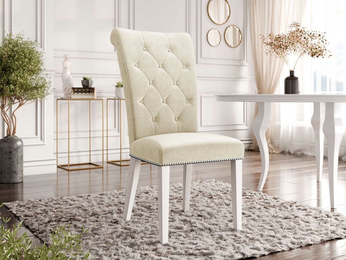 Szék Krzesło CHRISTINA, Szín: Magic Velvet 2250, Lábak színe: Fehér