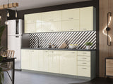 Moduláris szekrény ajtókkal Multiline 60 DK-210 2F (Szürke + Fényes krém)