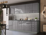 Moduláris szekrény ajtókkal Multiline 60 DK-210 2F (Szürke + Fényes szürke)