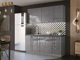 Mosogatógép ajtó Multiline ZM 713x596 (Szürke + Fényes szürke)