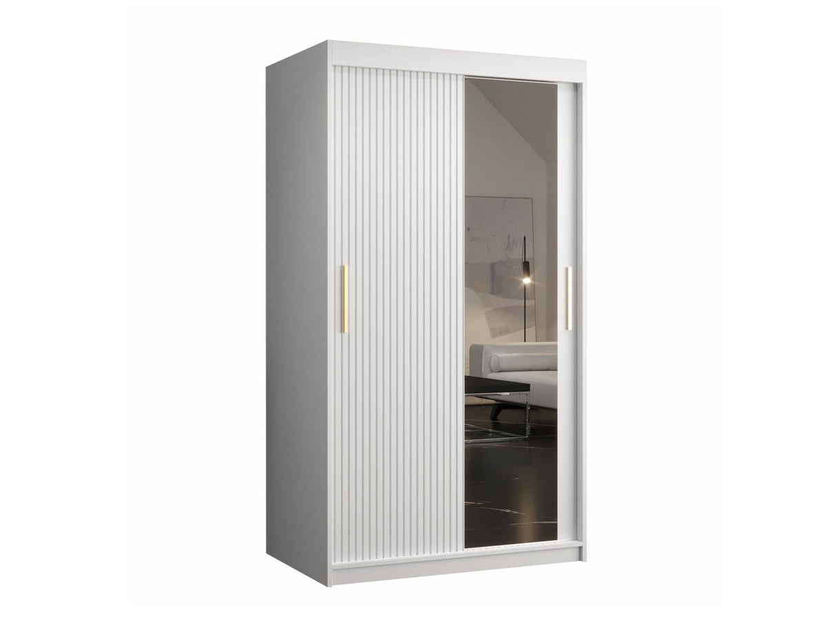 Gardróbszekrény RIFLO SLIM 2 100 (Towiro Slim 2 100), Szín: Fehér