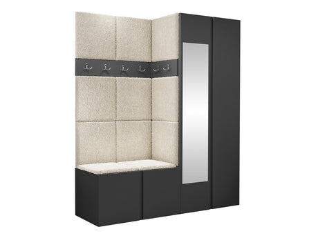 Előszoba garnitúra ORION XII (Tavasz XII), Keret színe: Grafit, Puha falpanel színe: Abriamo 3