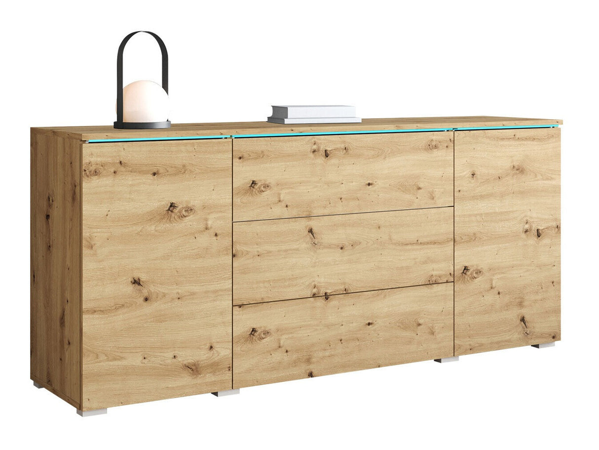 Komód VERA 150 (Sawoti), Szín: Artisan tölgy, Led világítás: Igen RGB