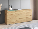 Komód VERA 150 (Sawoti), Szín: Artisan tölgy, Led világítás: Igen RGB