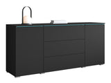 Komód VERA 150 (Sawoti), Szín: Grafit, Led világítás: Igen RGB