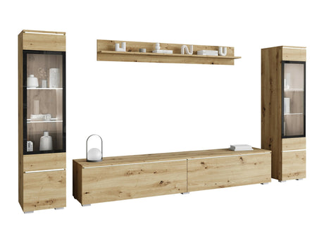 Nappali szett Vera II (Sawoti II), Szín: Artisan tölgy, Led világítás: Igen