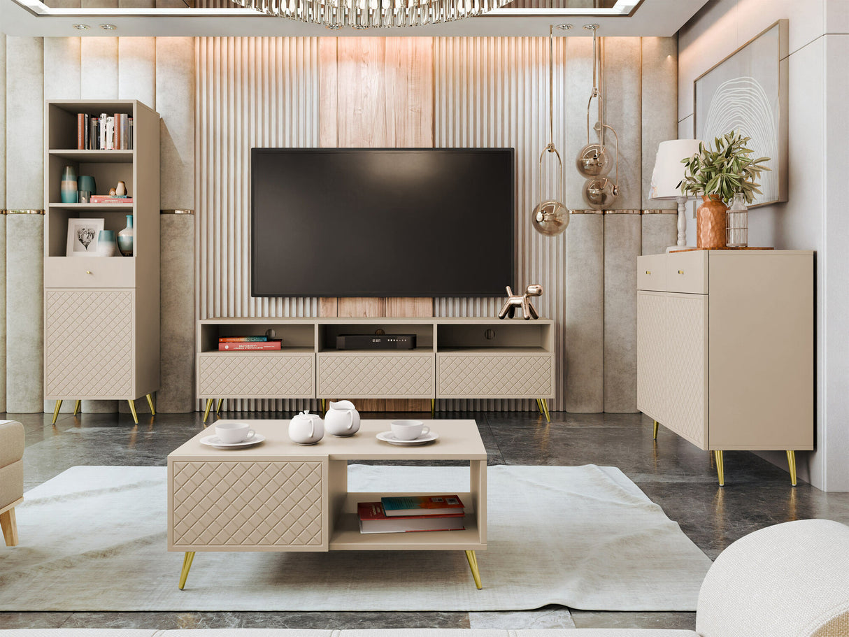Könyvespolc Regał 1D1SZ TEMERRA, Szín: Beige