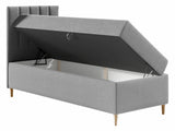 Kontinentális ágy JUNIOR MAJA 1 (Junior Kamire 1), Szín: Öko bőr Soft 017 + Fresh 9, Ágyneműtartó: Bal oldalon, Alvó felület mérete: 80 x 200 cm