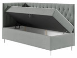 Kontinentális ágy JUNIOR FILIP 3 (JUnior Gerdise 3), Szín: Öko bőr Soft 017 + Fresh 37, Ágyneműtartó: Bal oldalon, Alvó felület mérete: 80 x 200 cm