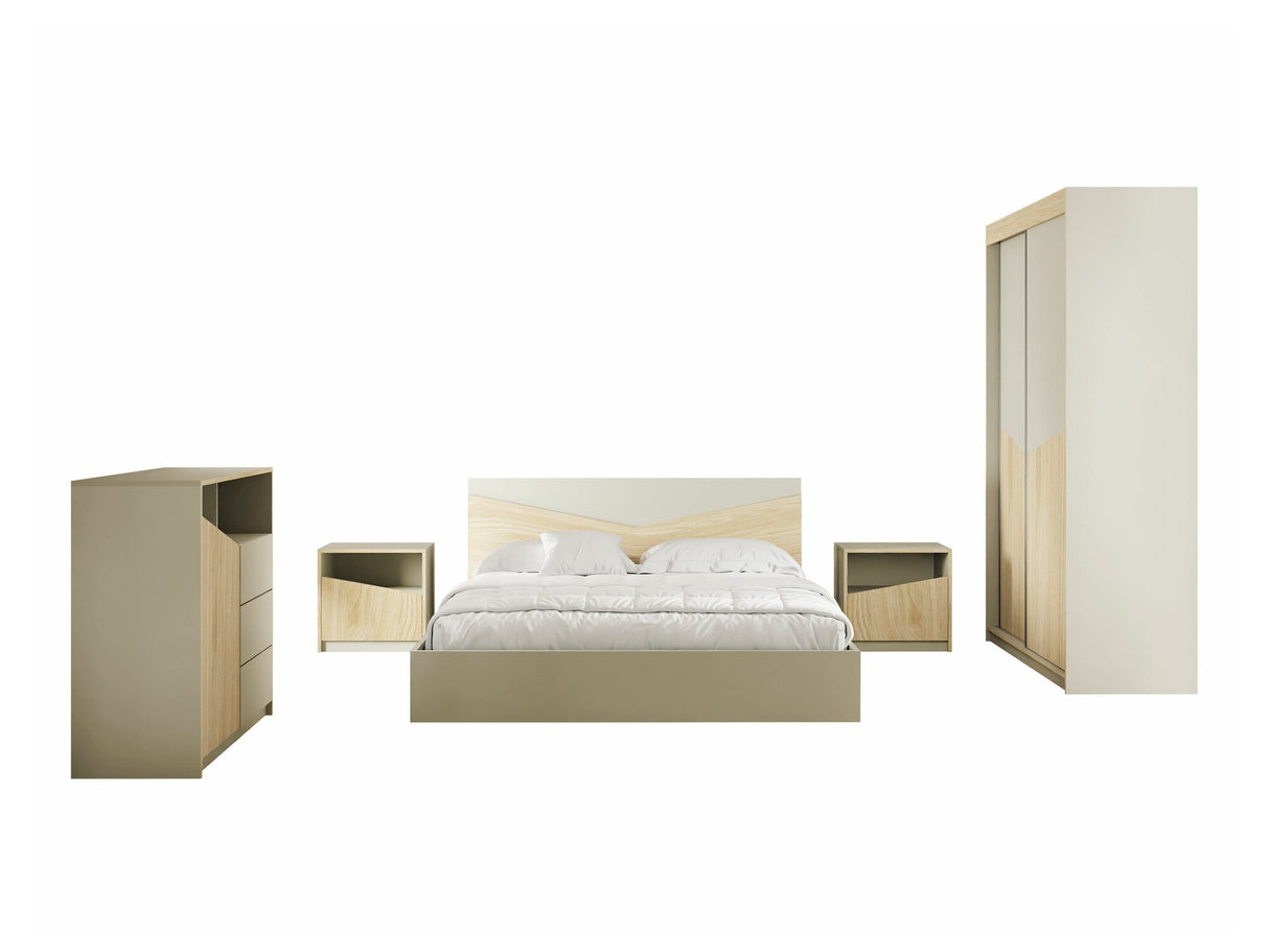 Hálószoba garnitúra Sypialnia ASTON I, Szín: Beige + Tölgy