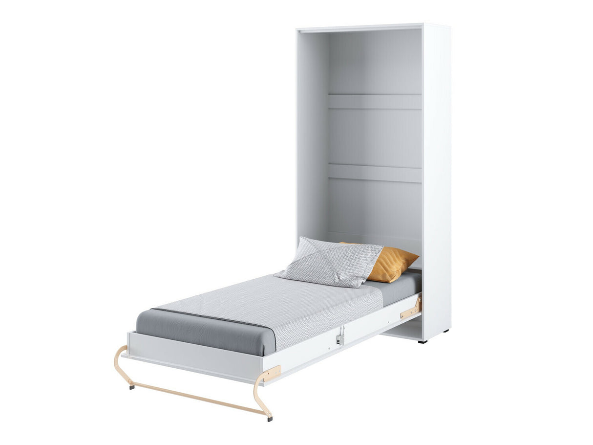 Bútorkészlet Concept Pro I, Szín: Fényes fehér + Fehér, Alvó felület mérete: 90 x 200 cm