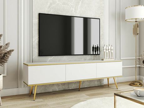 TV-állvány Szafka RTV ORO 175 + nóżki, Szín: Fehér