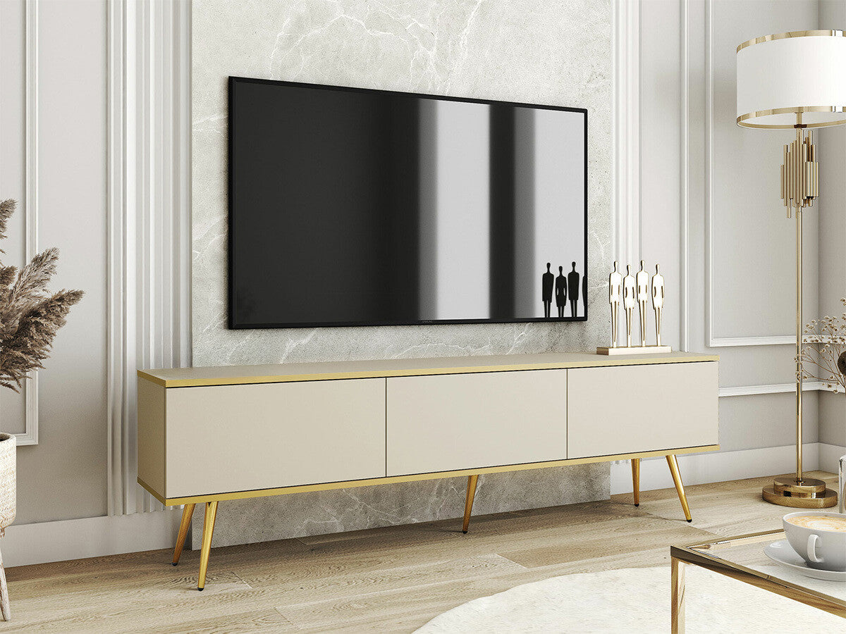 TV-állvány Szafka RTV ORO 175 + nóżki, Szín: Krém