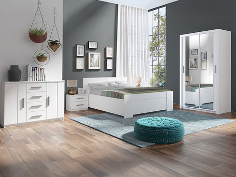 Hálószoba garnitúra Bonem II (Kler II), Szín: Fehér