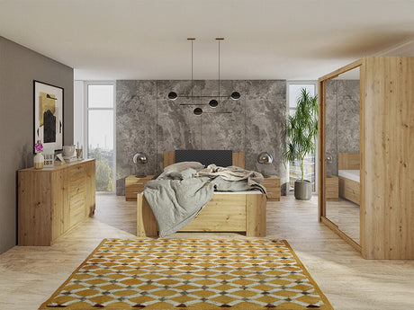 Hálószoba garnitúra Bonem II (Kler II), Szín: Artisan tölgy + Soft Pik 011