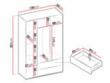 Gardróbszekrény Szafa 3D2S SIGMA SG-01 Kaszmir