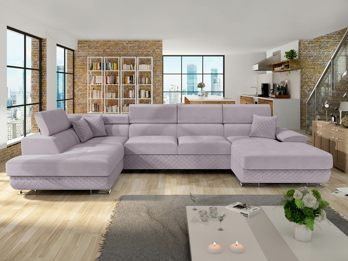 Sarokkanapé Kiságyere BIS (Alvin Bis) Toptextil, Szín: Prestige 2765 Karo + Prestige 2765, Változatok: Balos