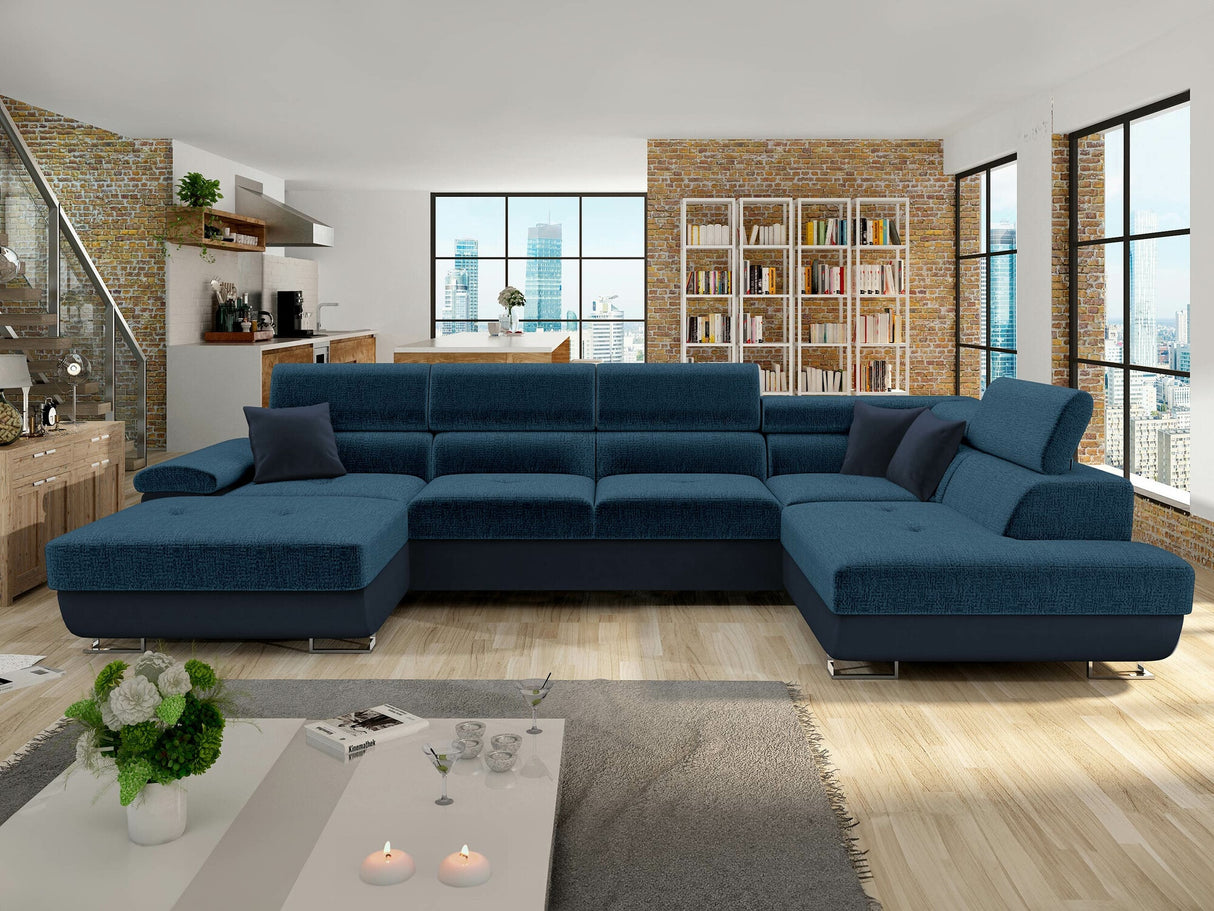 Sarokkanapé Kiságyere BIS (Alvin Bis) Toptextil, Szín: Otusso 22 + Velvetto 09, Változatok: Jobbos