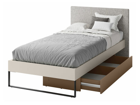 Ágy Łóżko 90 SIGMA SG-14 Kaszmir/Truflowy/Neve 13, Alvó felület mérete: 90 x 200 cm