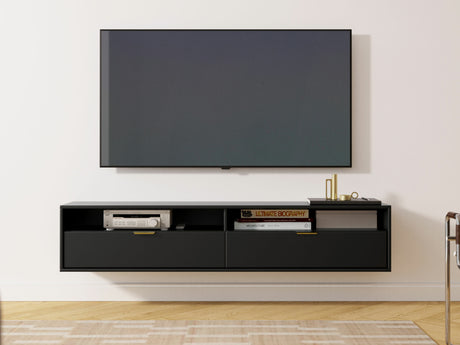 TV-állvány Szafka RTV QUEEN 175 Czarny (Fekete)