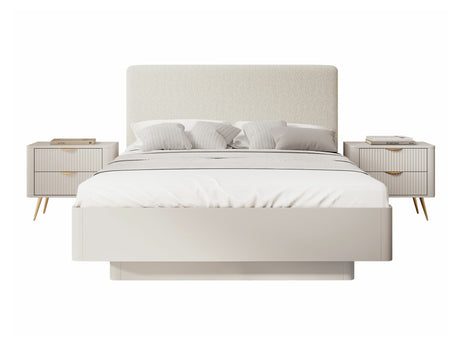 Ágy Sypialnia LANTE V Beż Piaskowy + Abriamo 03 Stelaż fémowy