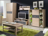 TV-állvány FILL Regał 5 Stolik RTV Sonoma/Grafit połysk 5902928670356