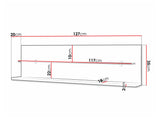 Polc FILL Regał 6 Półka wisząca Sonoma/Grafit połysk 5902928670363