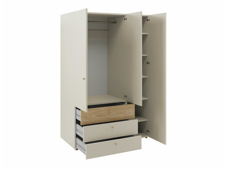 Gardróbszekrény Yuki 1, Színek: Beige + Tölgy
