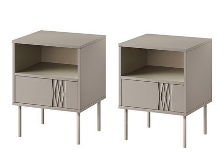 Éjjeliszekrény szett Szafki nemcne TRESSE, Szín: Beige