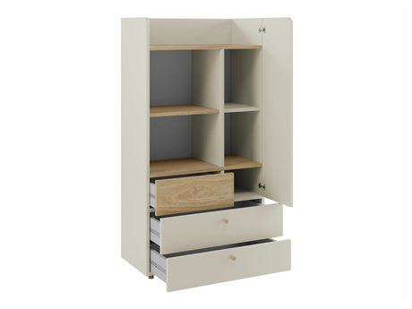 Könyvespolc Yuki 6, Színek: Beige + Tölgy