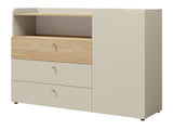 Komód Yuki 8, Színek: Beige + Tölgy