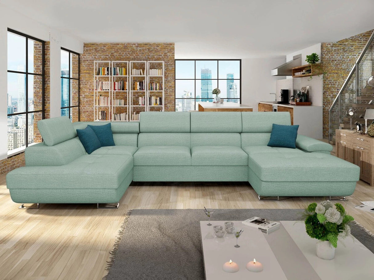Sarokkanapé Kiságyere BIS (Alvin Bis) Toptextil, Szín: Terra 05 + Terra 15, Változatok: Balos