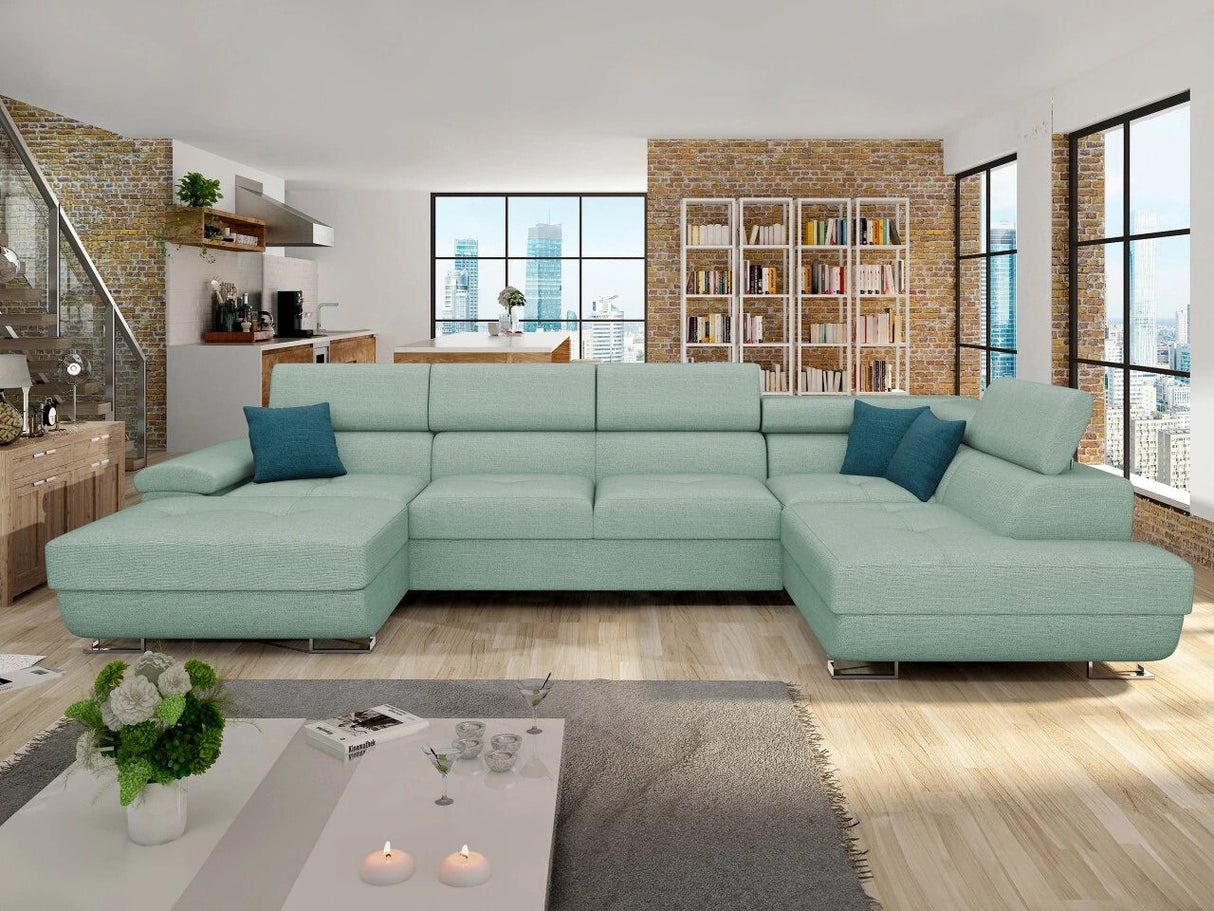 Sarokkanapé Kiságyere BIS (Alvin Bis) Toptextil, Szín: Terra 05 + Terra 15, Változatok: Jobbos