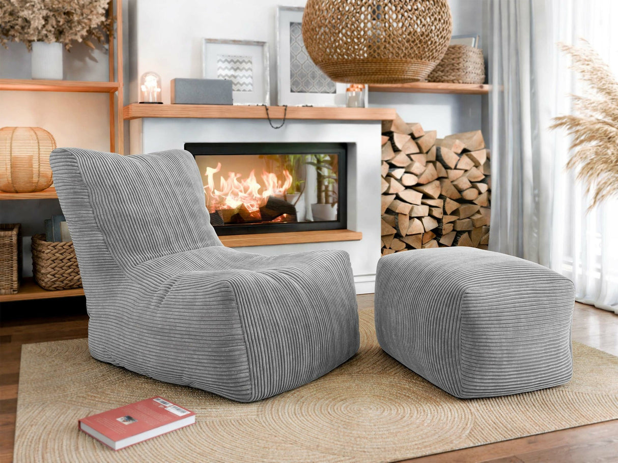 Babzsák Fotel REST + podnóżek EASY, Szín: Poso 110