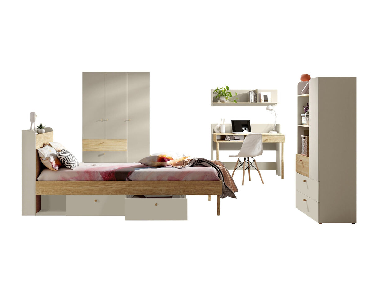 Gyerekszoba garnitúra Yuki I, Színek: Beige + Tölgy