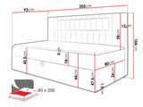 Kontinentális ágy JUNIOR GOLD 2, Szín: Soft 017 + Fresh 9, Alvó felület mérete: 80 x 200 cm
