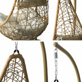 Függőszék BOHO (Piros), Szín: Barna + Beige