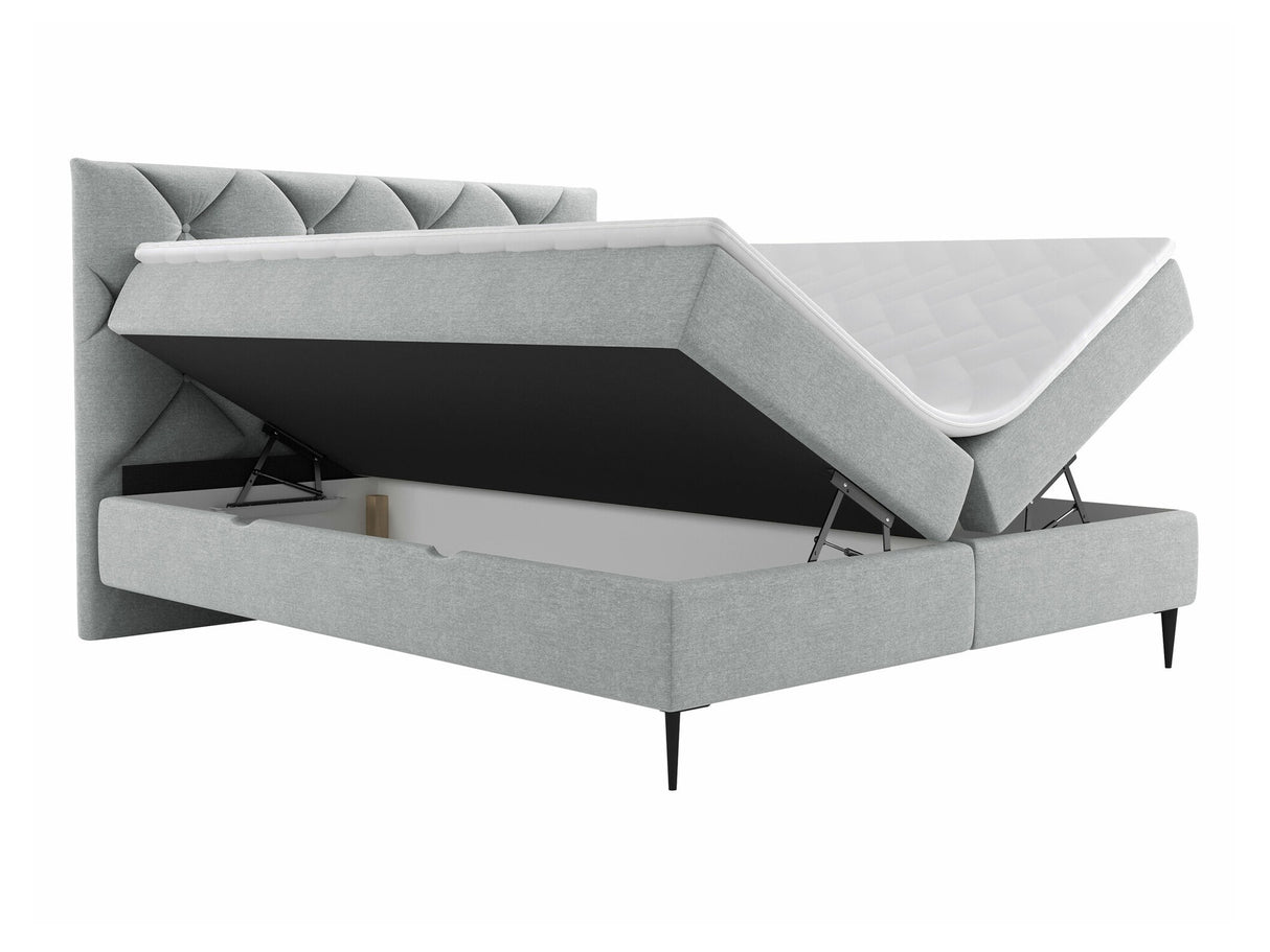 Kontinentális ágy Łoże kontynentalne LETRA, Szín: Verita 16, Alvó felület mérete: 160 x 200 cm, Lábak színe: Fekete