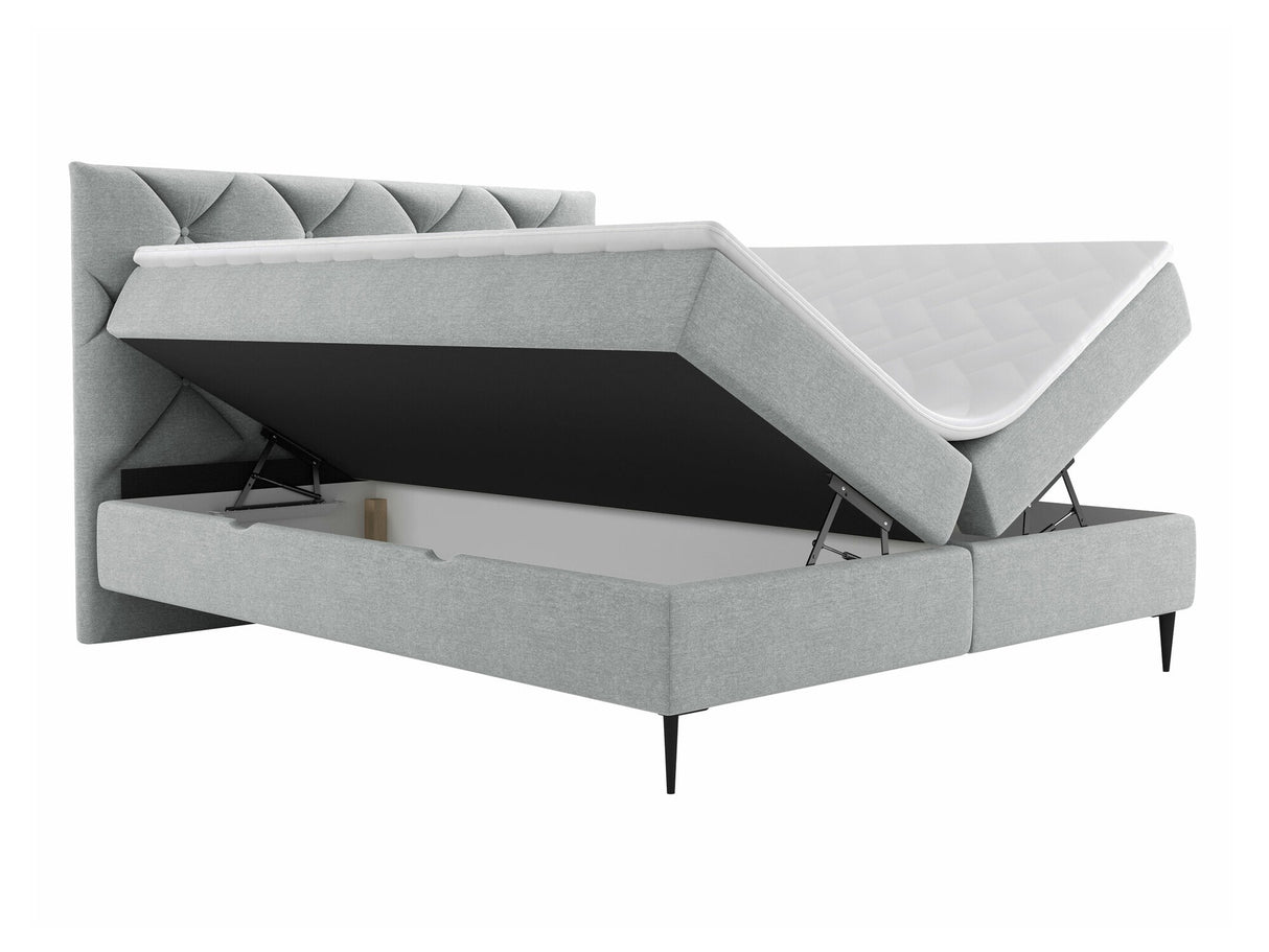 Kontinentális ágy Łoże kontynentalne LETRA, Szín: Verita 52, Alvó felület mérete: 180 x 200 cm, Lábak színe: Fekete