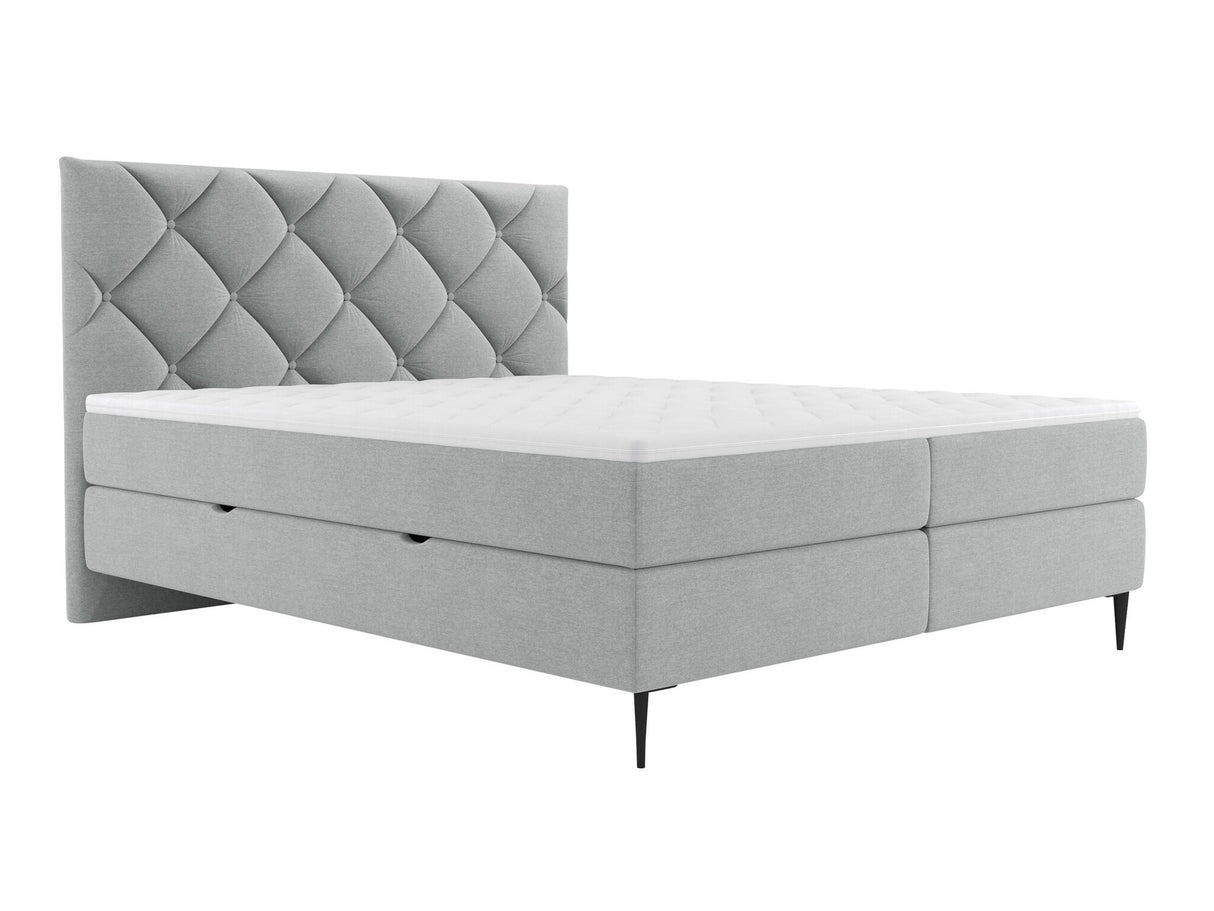 Kontinentális ágy Łoże kontynentalne LETRA, Szín: Verita 85, Alvó felület mérete: 160 x 200 cm, Lábak színe: Fekete