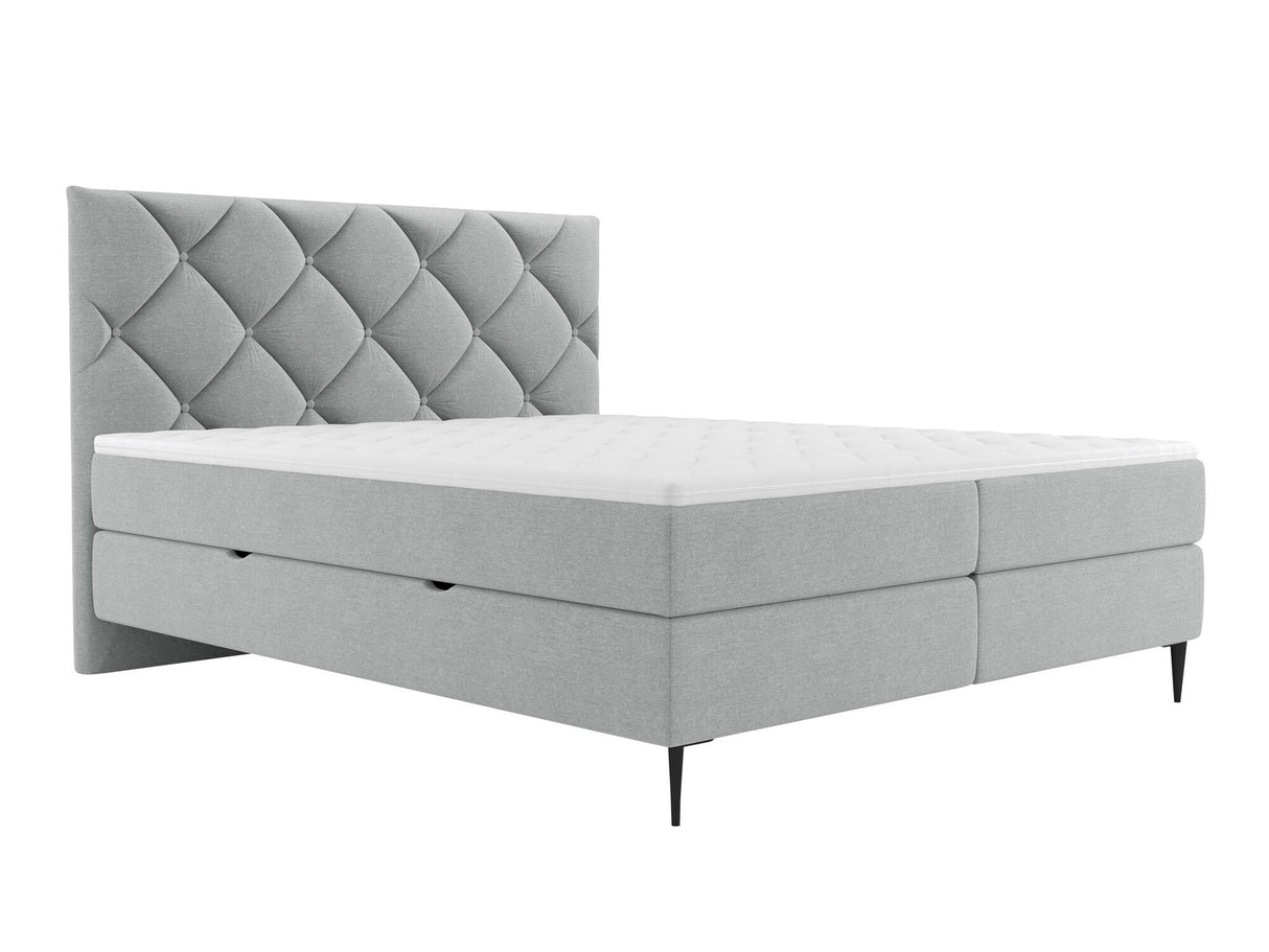 Kontinentális ágy Łoże kontynentalne LETRA, Szín: Verita 85, Alvó felület mérete: 180 x 200 cm, Lábak színe: Fekete