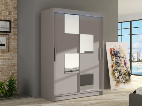 Gardróbszekrény Miami III, Szín: Kasmír, Led világítás: Igen