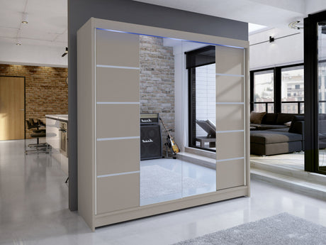 Gardróbszekrény Talin V (Bárasztalr V), Szín: Kasmír, Led világítás: Igen