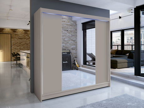 Gardróbszekrény Talin II (Bárasztalr II), Szín: Kasmír, Led világítás: Igen