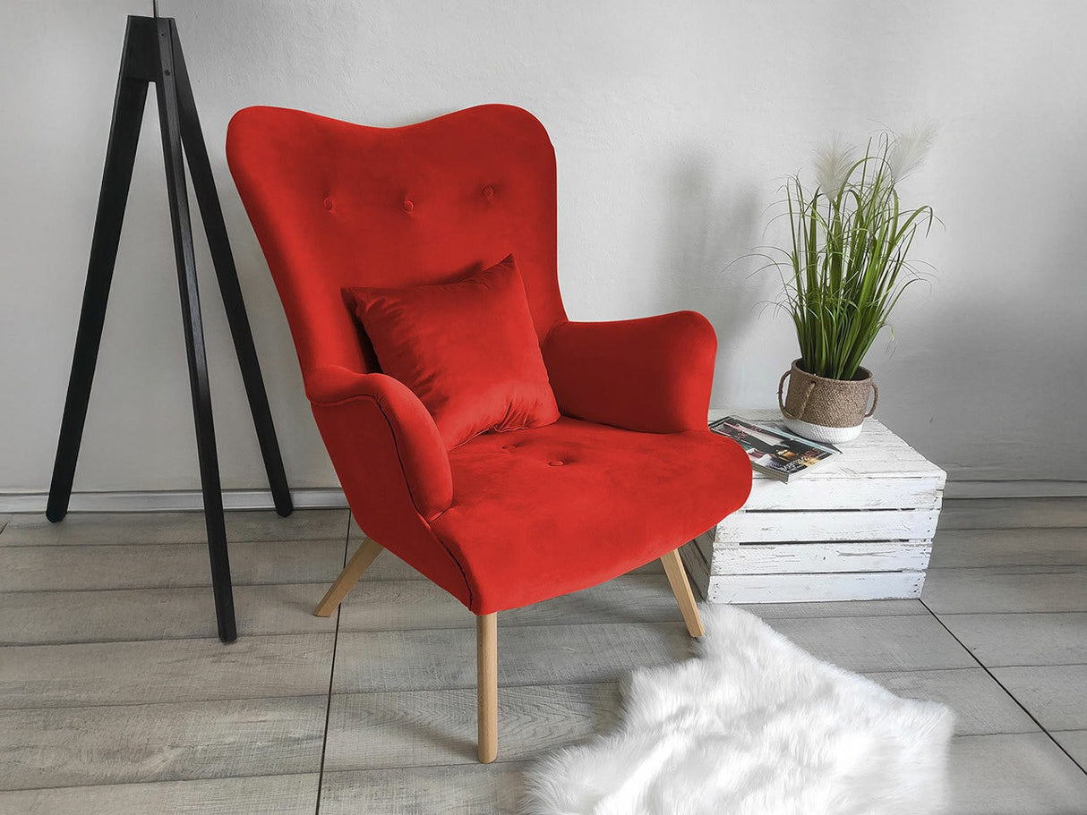 Fotel SKANDYNAWSKI NA NÓŻKACH (Akcjusz), Szín: Magic Velvet 2232