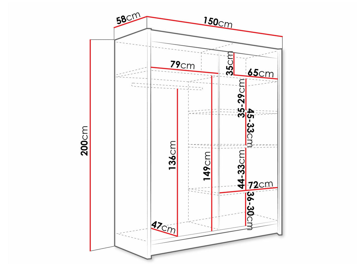 Gardróbszekrény Westa XII (Presto XII), Szín: Triufel tölgy, Led világítás: Nem