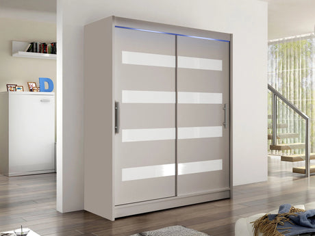 Gardróbszekrény Westa IV (Presto), Szín: Kasmír, Led világítás: Igen